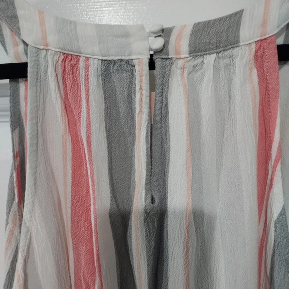 Torrid Stripe White Rayon Crepe High Neck Tank in Size 2 - 18/20 - Picture 10 of 13